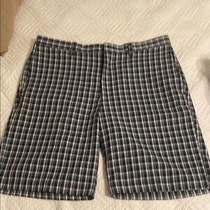 Plaid Shorts in Navy and White